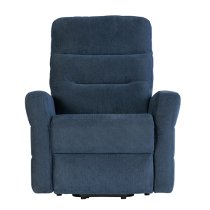 Maize Fabric Electric Tilt & Rise Armchair In Navy Blue