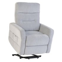 Maize Fabric Electric Tilt & Rise Armchair In Silver Grey