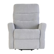 Maize Fabric Electric Tilt & Rise Armchair In Silver Grey