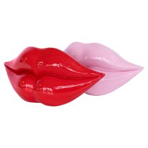 Alton Resin Lips Sculpture Small In Red