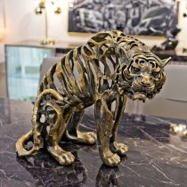 Alton Resin Hollow Tiger Sculpture In gold