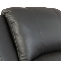 Parker Faux Leather Electric Recliner Armchair In Grey