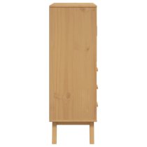 Matlock Wooden Highboard With 3 Drawers In White And Brown