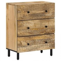 Purbeck Mango Wood Chest Of 3 Drawers In Natural