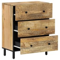 Purbeck Mango Wood Chest Of 3 Drawers In Natural