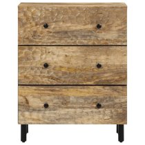 Purbeck Mango Wood Chest Of 3 Drawers In Natural