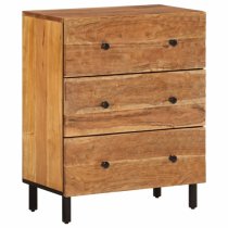 Purbeck Acacia Wood Chest Of 3 Drawers In Natural