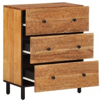 Purbeck Acacia Wood Chest Of 3 Drawers In Natural