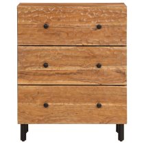 Purbeck Acacia Wood Chest Of 3 Drawers In Natural