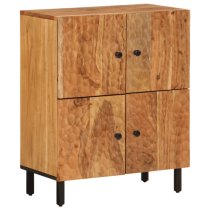 Rother Acacia Wood Storage Cabinet With 4 Doors In Natural