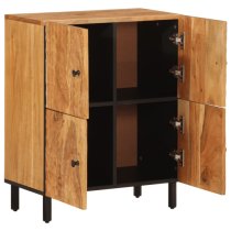 Rother Acacia Wood Storage Cabinet With 4 Doors In Natural