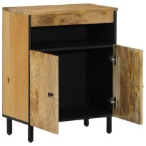 Lewes Mango Wood Storage Cabinet With 2 Doors In Natural