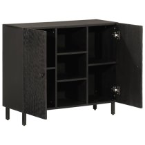 Wealden Mango Wood Storage Cabinet With 2 Doors In Black