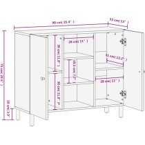 Wealden Mango Wood Storage Cabinet With 2 Doors In Black