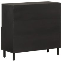 Harwich Mango Wood Storage Cabinet With 2 Doors In Black