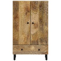 Ealing Mango Wood Highboard With 2 Doors In Natural