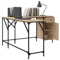 Wisbech Wooden Laptop Desk Corner In Sonoma Oak