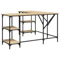 Ampthill Wooden Laptop Desk Corner In Sonoma Oak