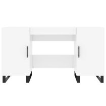 Fenland High Gloss Laptop Desk With 2 Doors In White