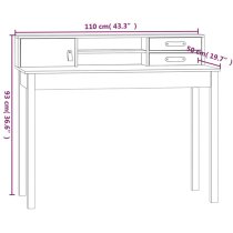 Cambridge Wooden Laptop Desk 1 Door 2 Drawers In Natural