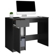 Dunstable Wooden Laptop Desk With 1 Door 1 Drawer In Black