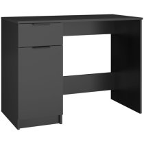 Dunstable Wooden Laptop Desk With 1 Door 1 Drawer In Black