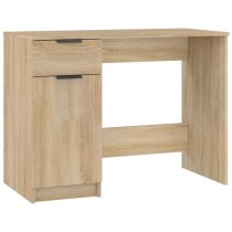 Dunstable Wooden Laptop Desk 1 Door 1 Drawer In Sonoma Oak