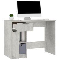 Dunstable Wooden Laptop Desk 1 Door 1 Drawer In Concrete Grey