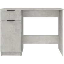 Dunstable Wooden Laptop Desk 1 Door 1 Drawer In Concrete Grey