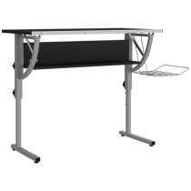 Nantwich Wooden Laptop Desk Adjustable In Black And Grey