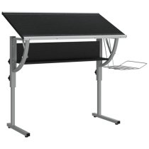 Nantwich Wooden Laptop Desk Adjustable In Black And Grey