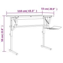 Nantwich Wooden Laptop Desk Adjustable In Black And Grey