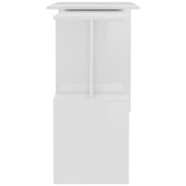 Fowey High Gloss Laptop Corner Desktop In White