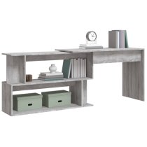 Fowey Wooden Laptop Desk Corner In Grey Sonoma