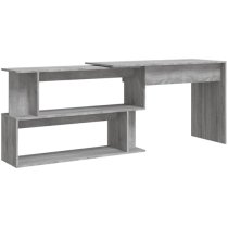 Fowey Wooden Laptop Desk Corner In Grey Sonoma