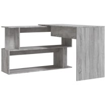 Fowey Wooden Laptop Desk Corner In Grey Sonoma