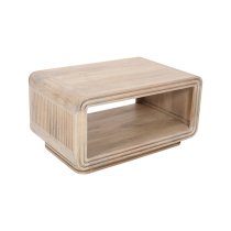 Hailey Carved Mango Wood Coffee Table In Natural Oak