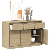 Newport Wooden Sideboard With 3 Doors 3 Drawers In Oak