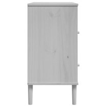 Fenland Wooden Storage Cabinet With 2 Drawers In White