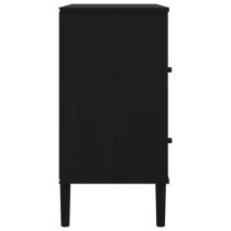 Fenland Wooden Storage Cabinet With 2 Drawers In Black