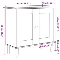 Fenland Wooden Sideboard With 2 Doors In White