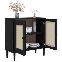 Fenland Wooden Sideboard With 2 Doors In Black