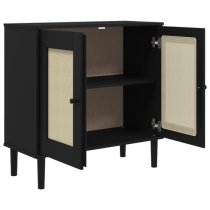 Fenland Wooden Sideboard With 2 Doors In Black