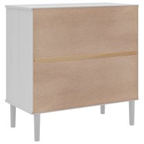 Fenland Wooden Sideboard With 1 Door 4 Drawers In White