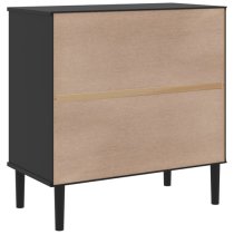 Fenland Wooden Sideboard With 1 Door 4 Drawers In Black