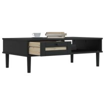 Fenland Wooden Coffee Table With 1 Drawer In Black