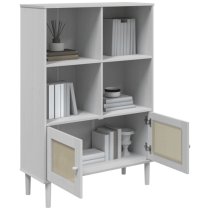 Fenland Wooden Bookcase With 4 Shelves In White