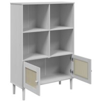 Fenland Wooden Bookcase With 4 Shelves In White