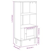 Fenland Wooden Bookcase With 2 Shelves In Brown