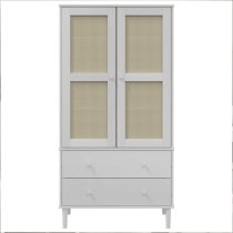 Fenland Wooden Wardrobe With 2 Door 2 Drawer In White